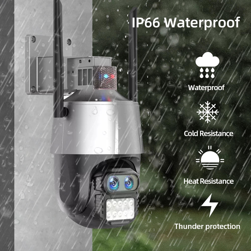 4K WLAN Überwachungskamera 8MP mit Dual-Objektiv & Zoom