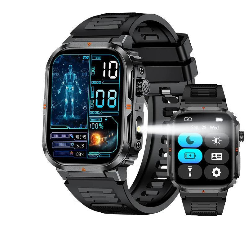 LIGE Outdoor Smartwatch with LED & BT Call 2024