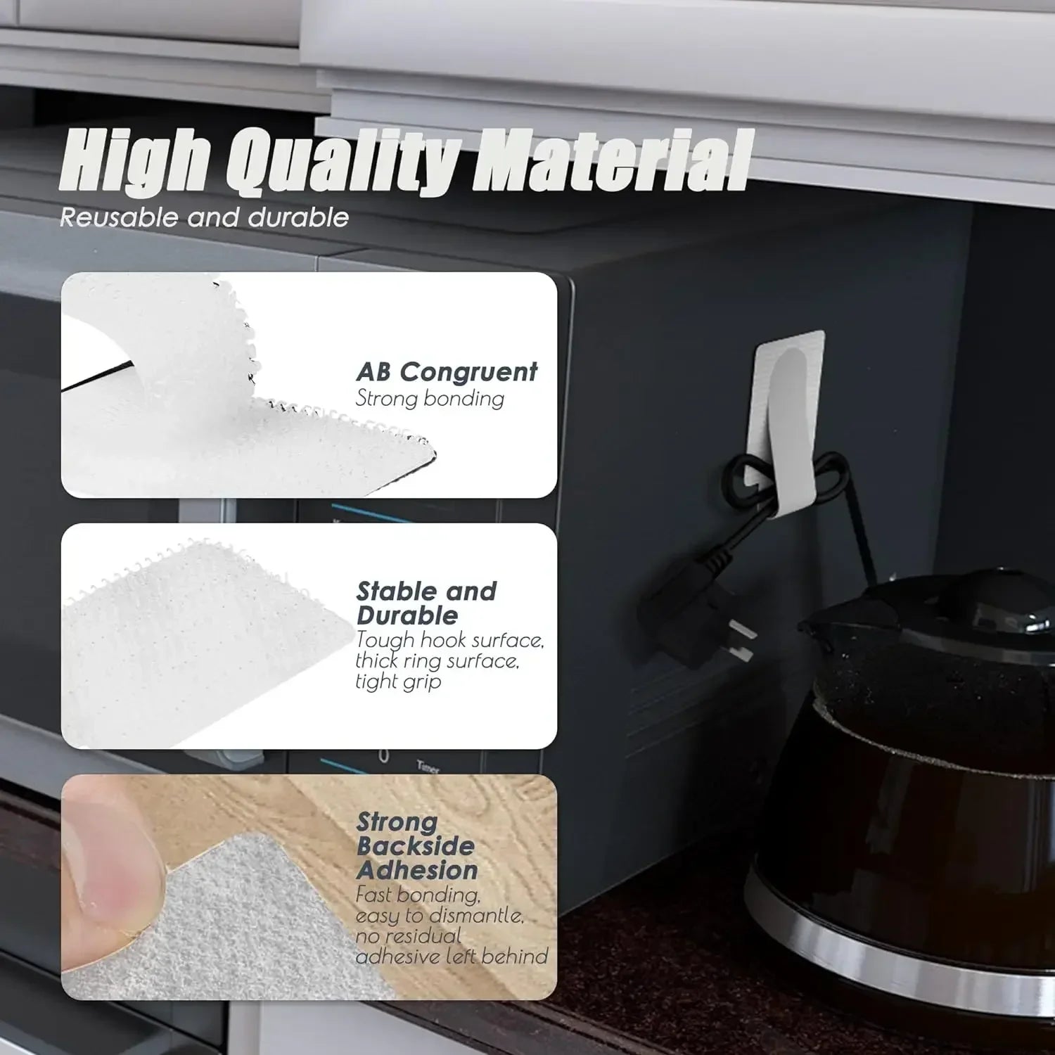 Wiederverwendbare Kabelbinder für Büro und Heim