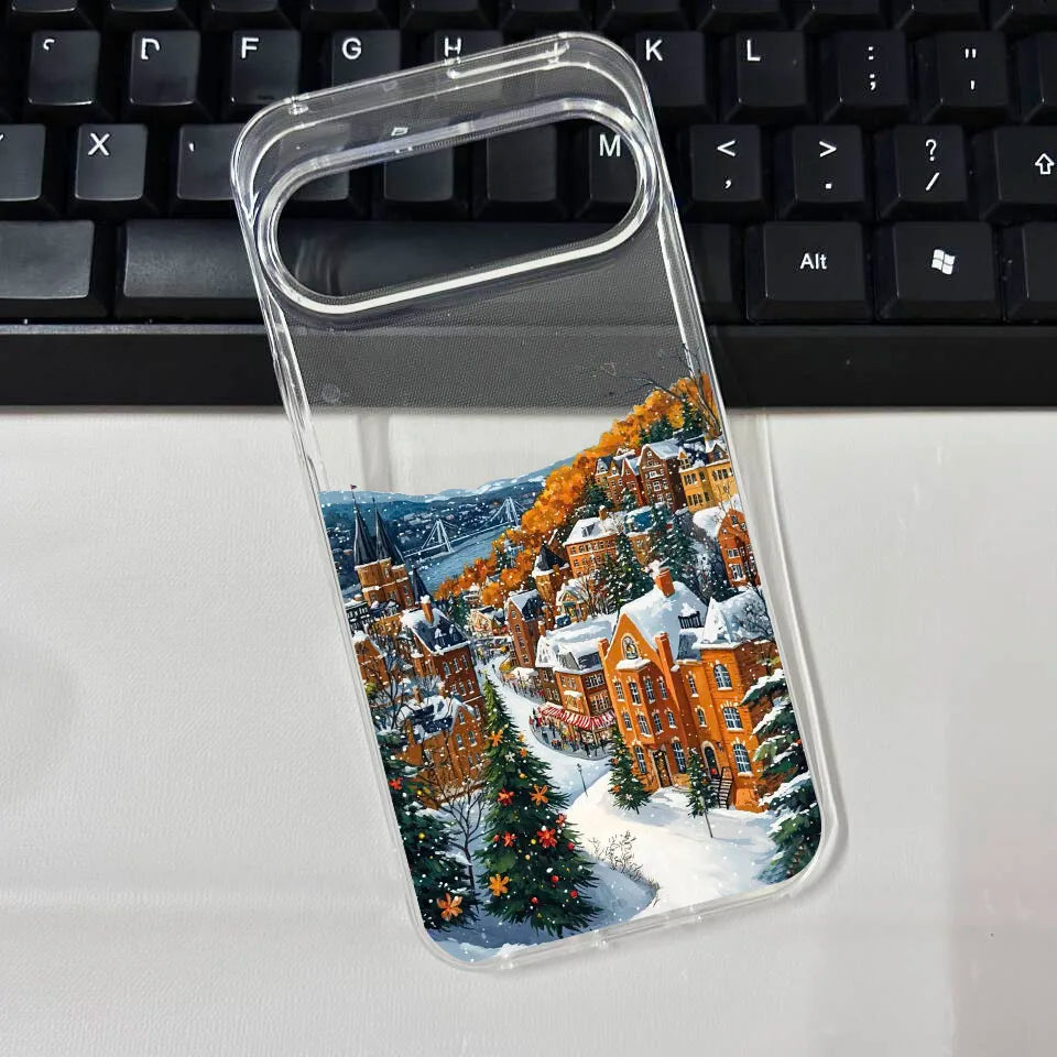 Winter TPU phone case with snowy landscape for Google Pixel