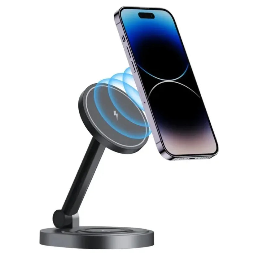 Magnetic 2-in-1 charging station for iPhone & Apple Watch