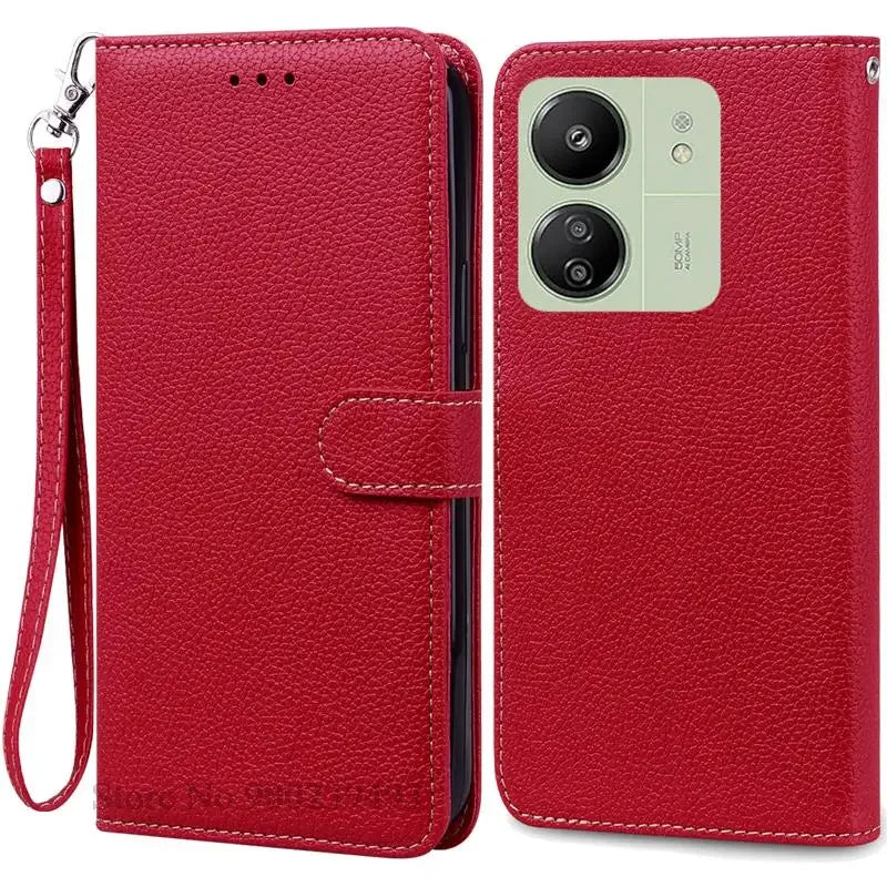 Leder Klapphülle für Redmi 13C