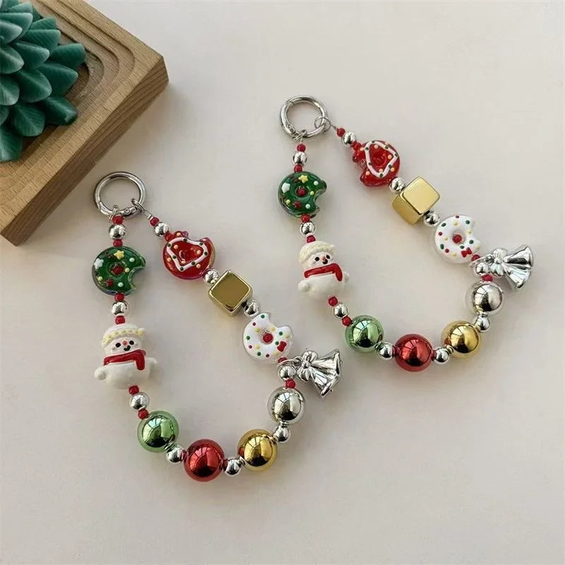 Süßer Weihnachts-Handykette mit Armband und Lanyard