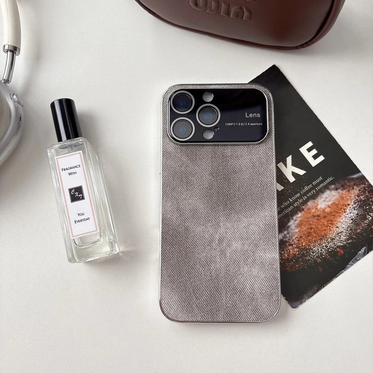 Retro Cowboy Stoff Handyhülle mit Fenster