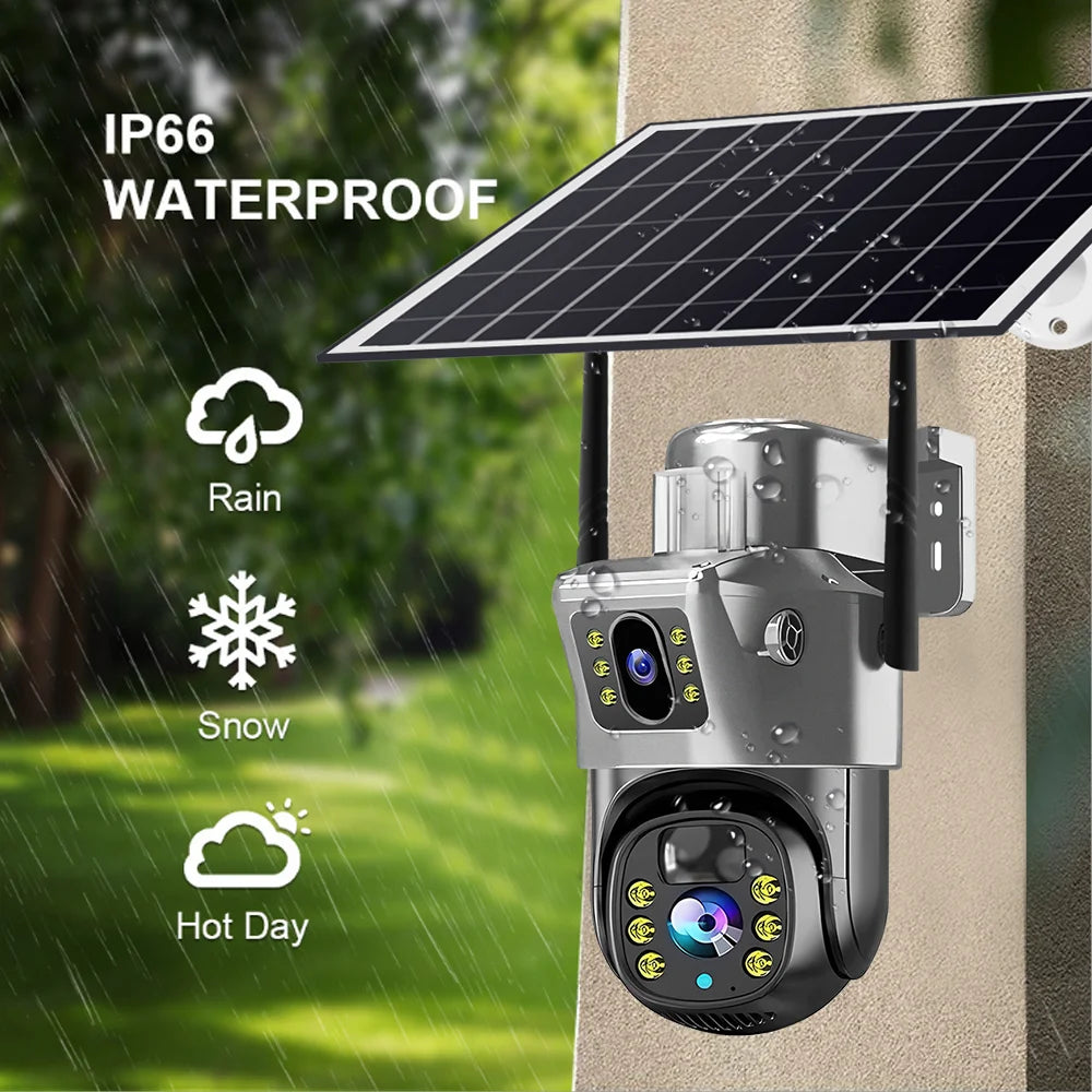 WiFi Dual-Lens Camera 4G Solar Night Vision Outdoor