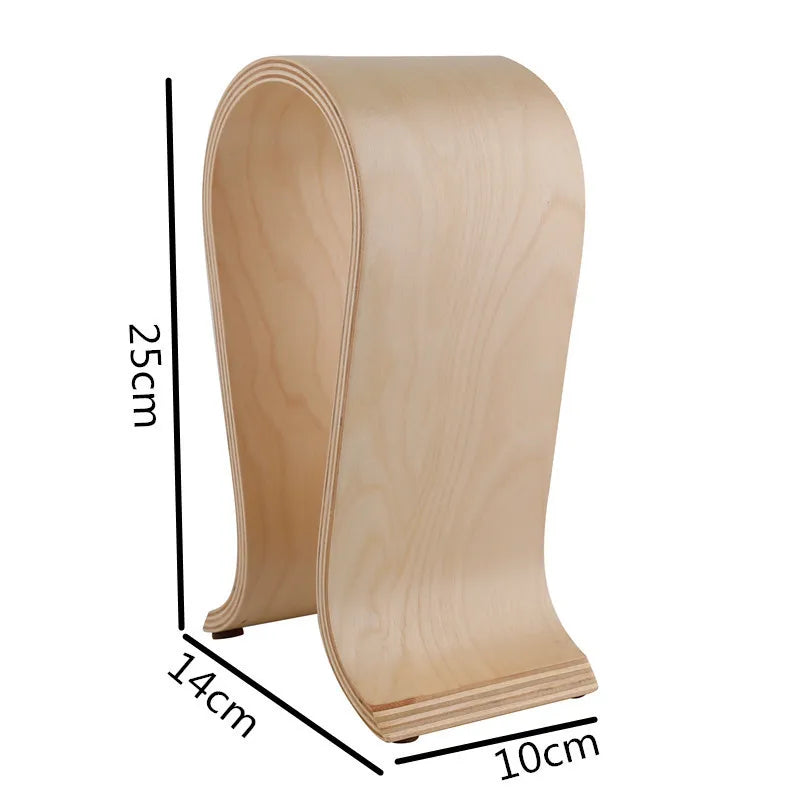 Walnuss Holz U-förmiger Kopfhörerständer Desktop