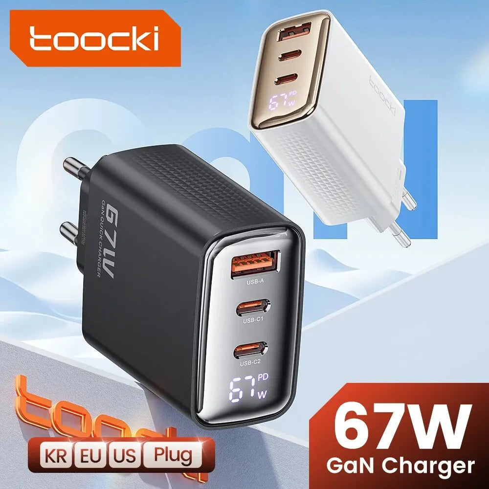 Toocki 67W GaN USB-C Ladegerät mit Display