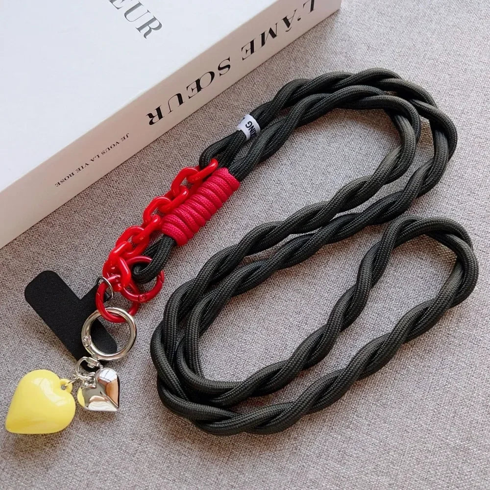 Universelles Handy-Lanyard mit Herz Anhänger Damen