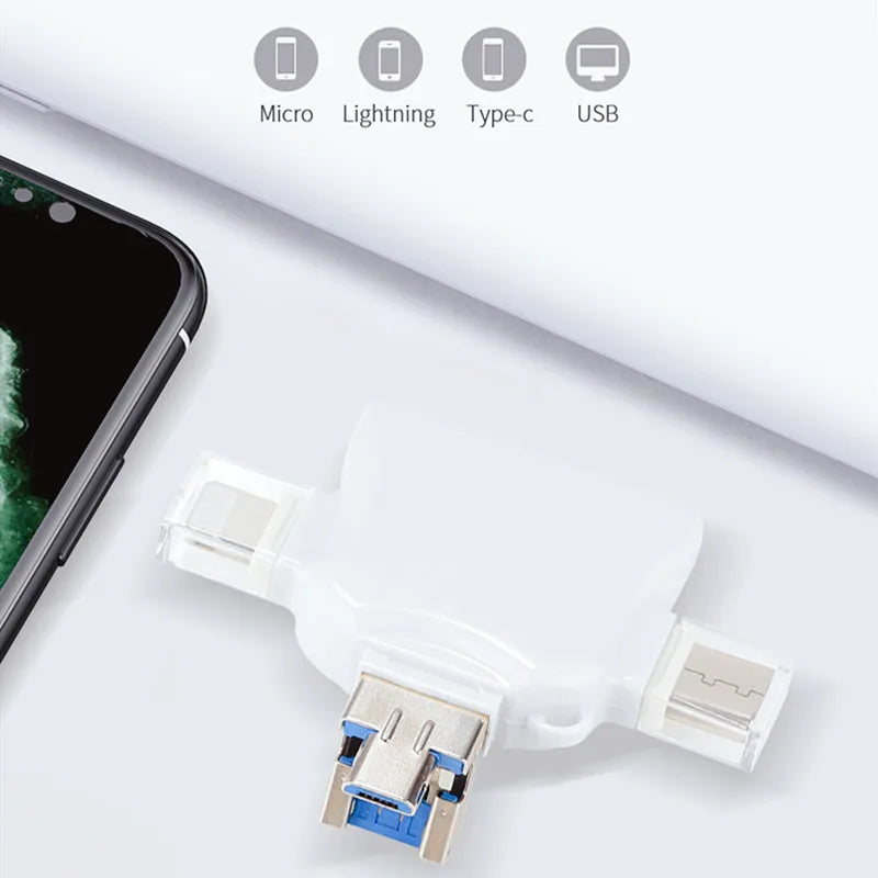 Lightning SD card reader USB 4-in-1 OTG adapter