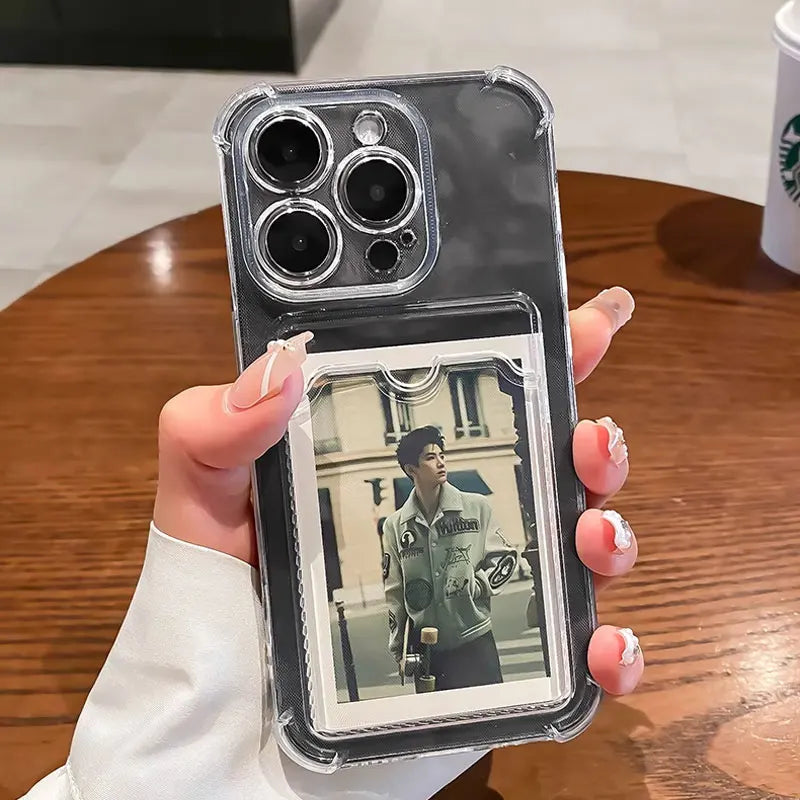 Transparente Kartenhüllen-Brieftasche iPhone