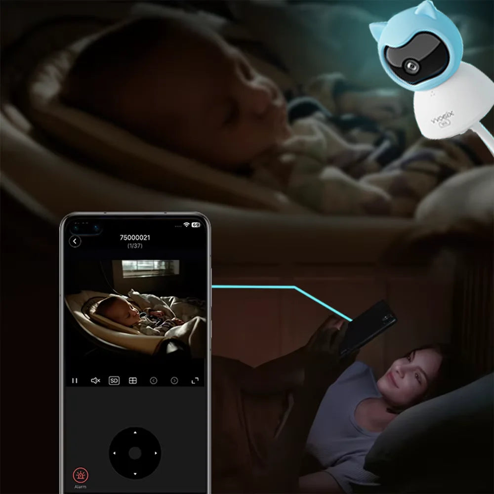 4MP WiFi Baby Monitor mit 360° Kamera
