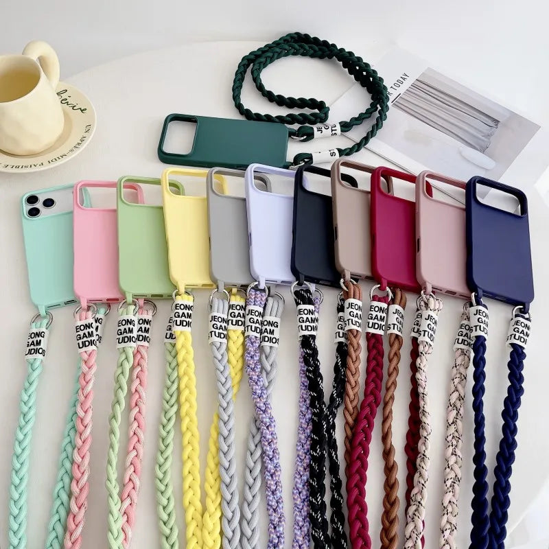 Luxus Lanyard-Hülle mit Band für iPhone 11–17