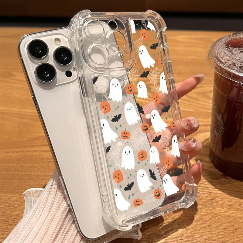 Cute Halloween pumpkin case for iPhone 17