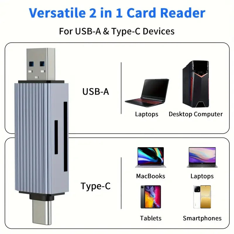 Universeller SD TF Kartenleser USB-C USB-A Adapter