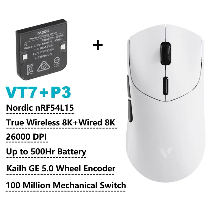 Leichte Wireless Gaming-Maus mit 8K Polling-Rate