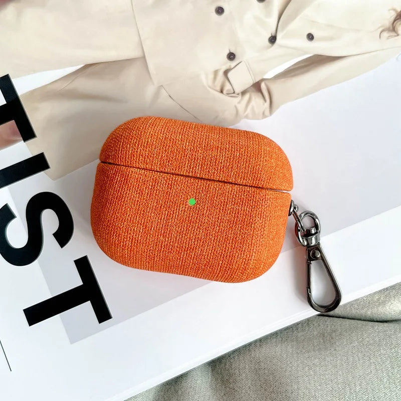 Hülle für AirPods Pro 3–4 Stoffmuster Luxusschutzhülle