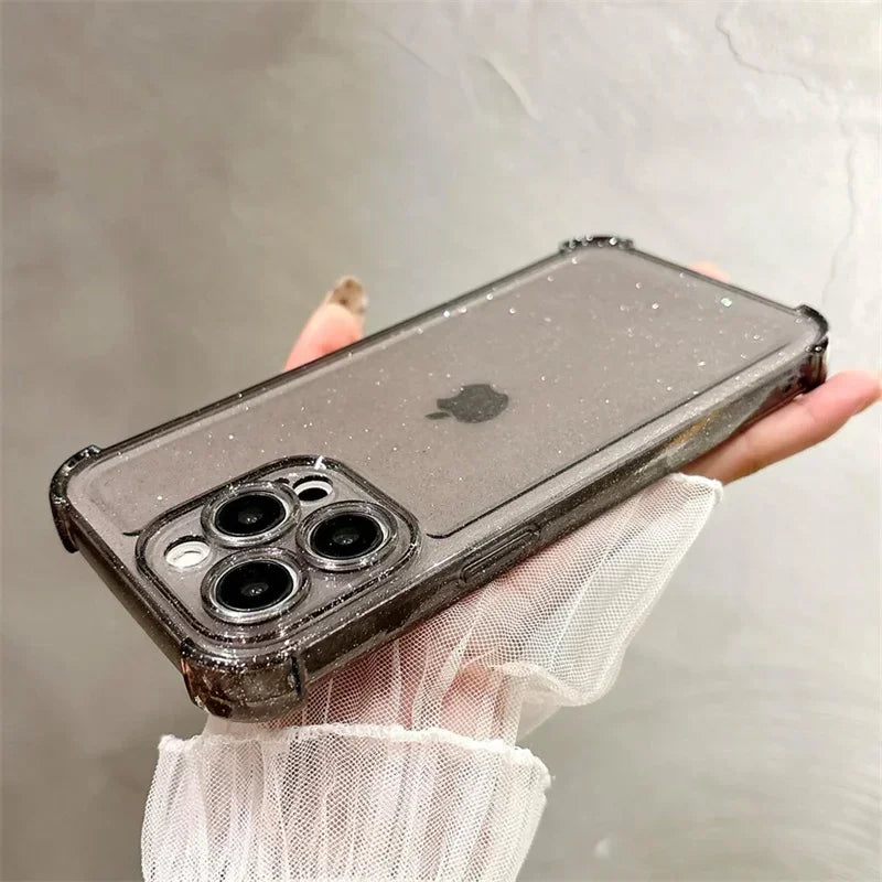 Glitzer Hülle für iPhone 17 Pro Max Transparent TPU