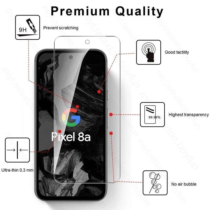8-in-1 Panzerglas Pixel 9 10 Pro XL Kamera