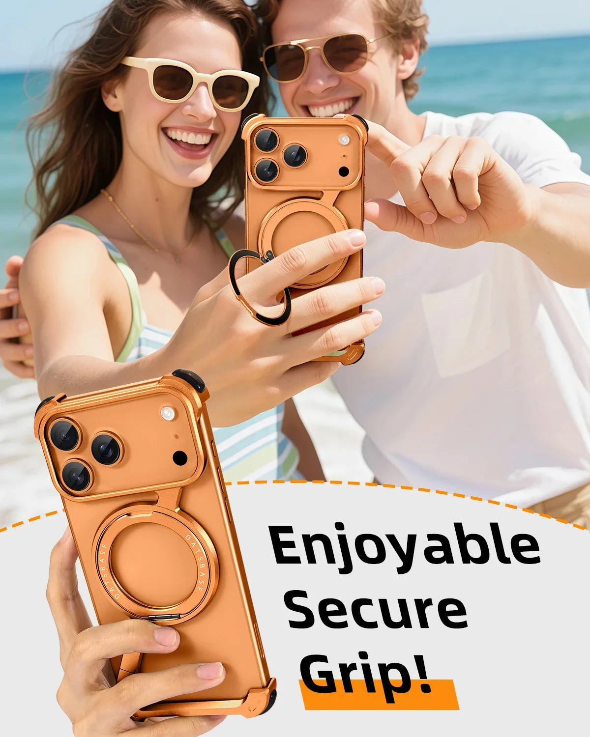 Hülle für iPhone 17 Pro Max Air mit 360° Drehbarer Ringhalter