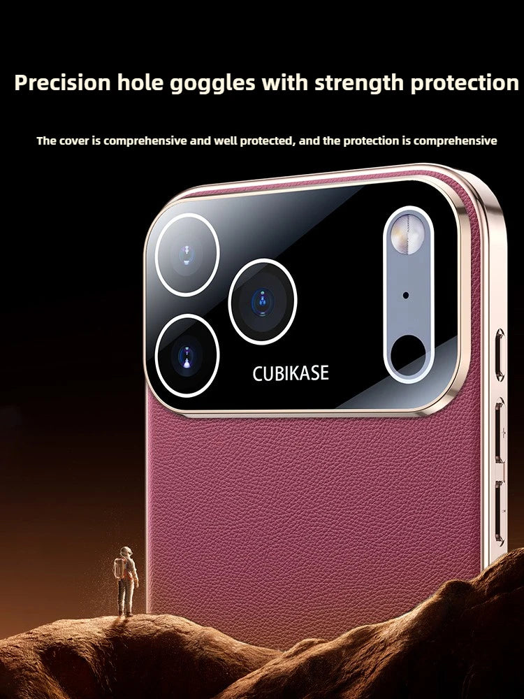 Luxus Leder Hülle für iPhone 17 Pro Max – Anti-Drop, All Inclusive