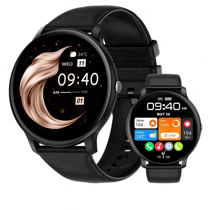 Smartwatch 2025 für Herren & Damen – Bluetooth-Anruf, Fitness, Herzfrequenz & Gesundheit