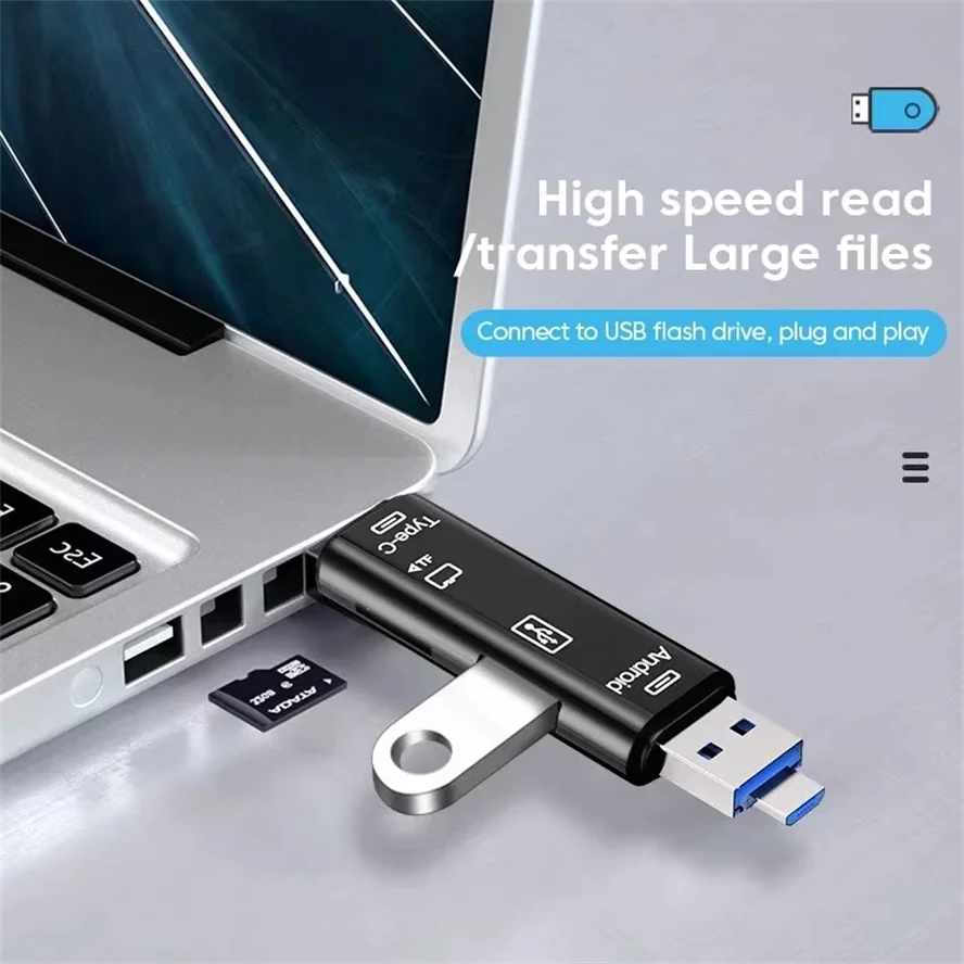 5-in-1 USB OTG Kartenleser Adapter für Handy