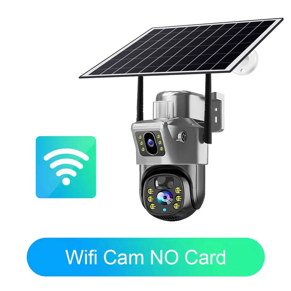 WiFi Dual-Lens Camera 4G Solar Night Vision Outdoor