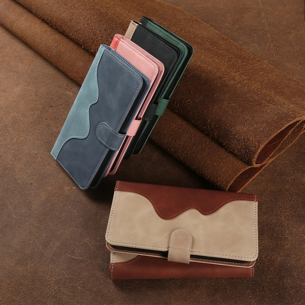 Luxus Leder Brieftaschenhülle für iPhone 17