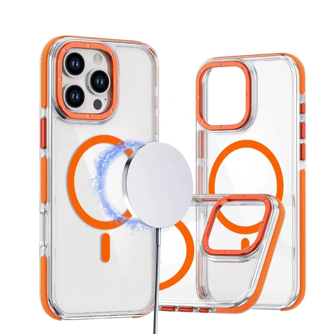 Luxuriöse magnetische Magsafe Clear-Hülle für iPhone
