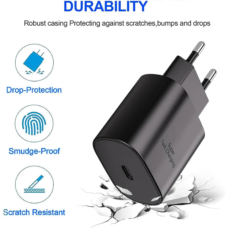 Chargeur rapide USB-C 25 W avec câble