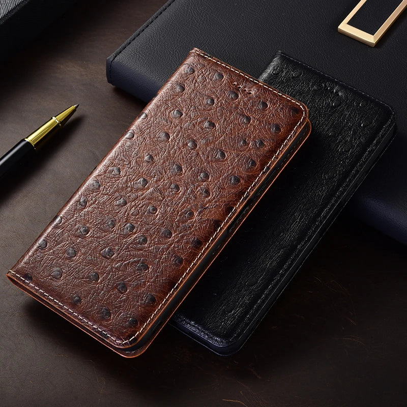High-End Leder Flip Brieftasche für iPhone 17