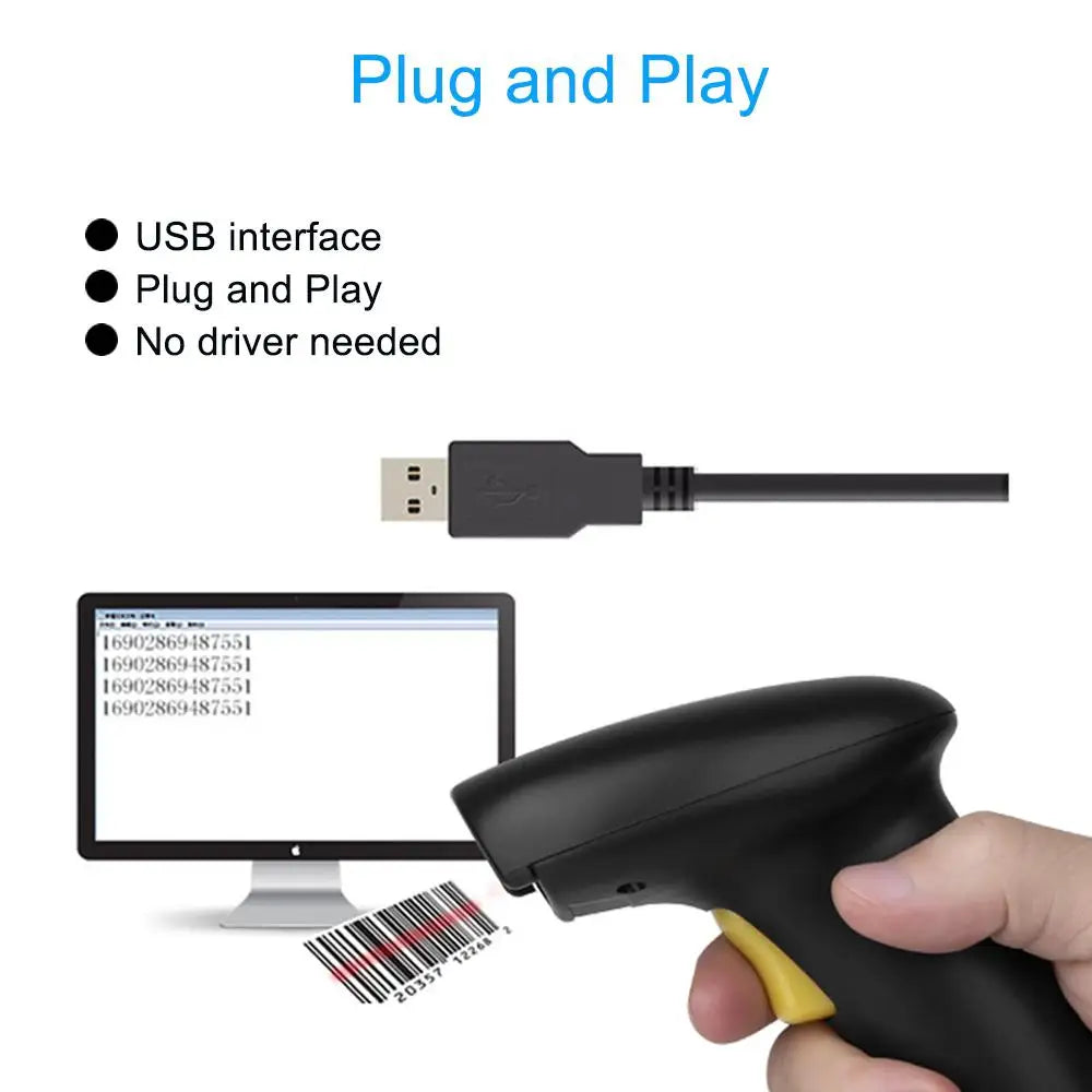USB Barcode Scanner 2D 1D QR Code Leser Kabelgebunden