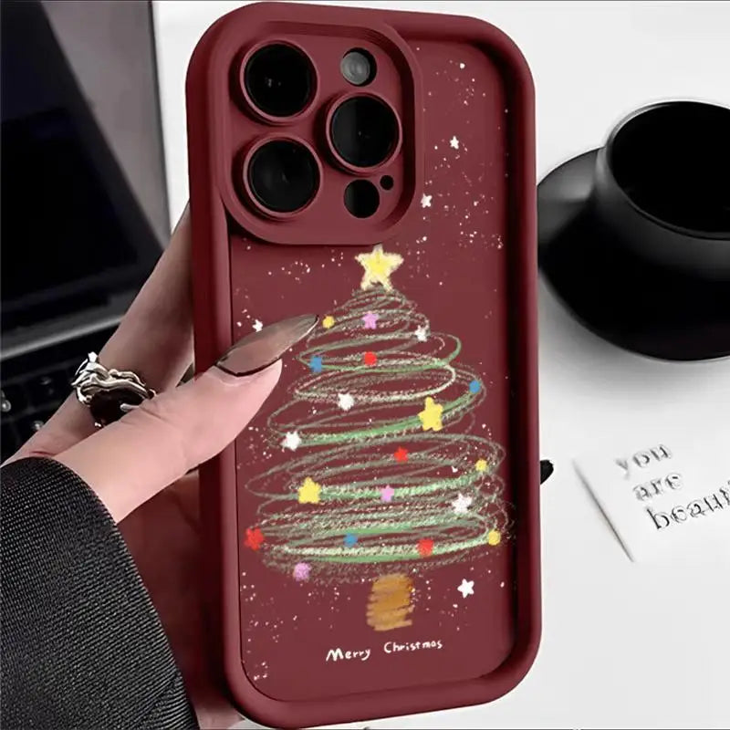 Pixel 9 8 Huelle Weihnachten Cartoon Silikon Transparent Case