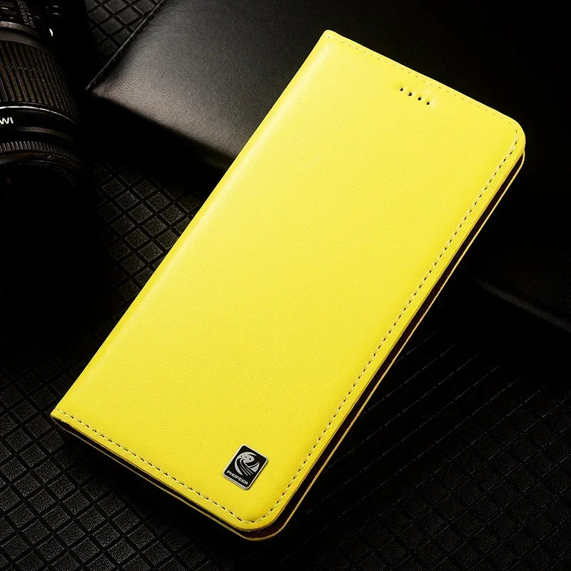Flip Case für iPhone 17 Pro Max Echtes Leder Magnetisch