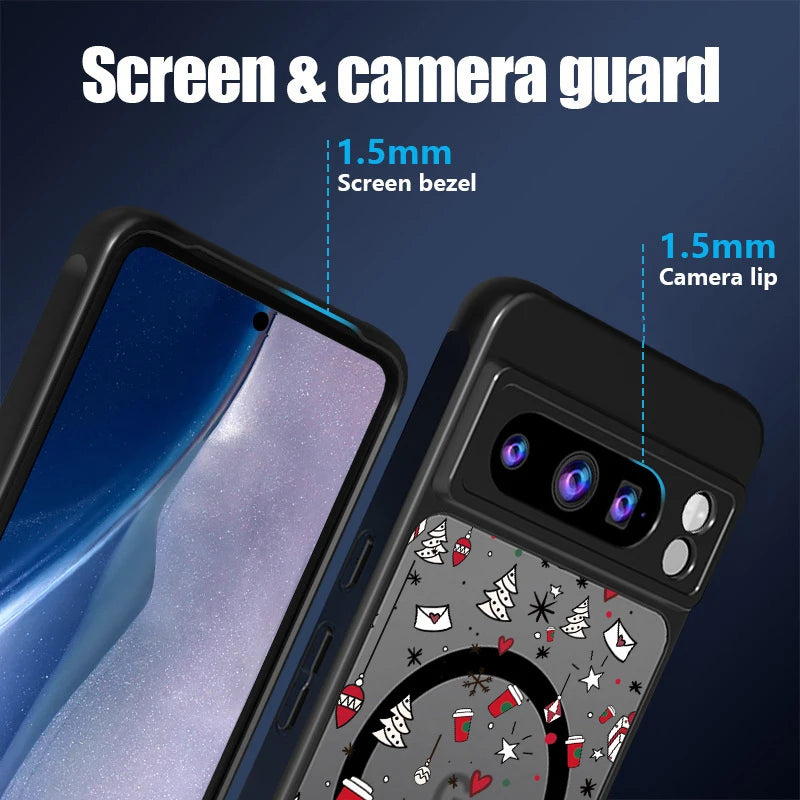 Weihnachtliche TPU-Handyhülle mit Schneemann und Tannenbaum