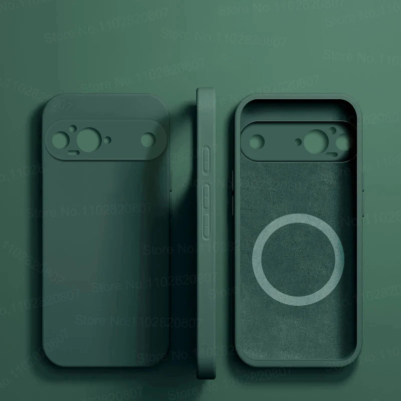 Luxus Flüssig-Silikon Magnethülle Pixel