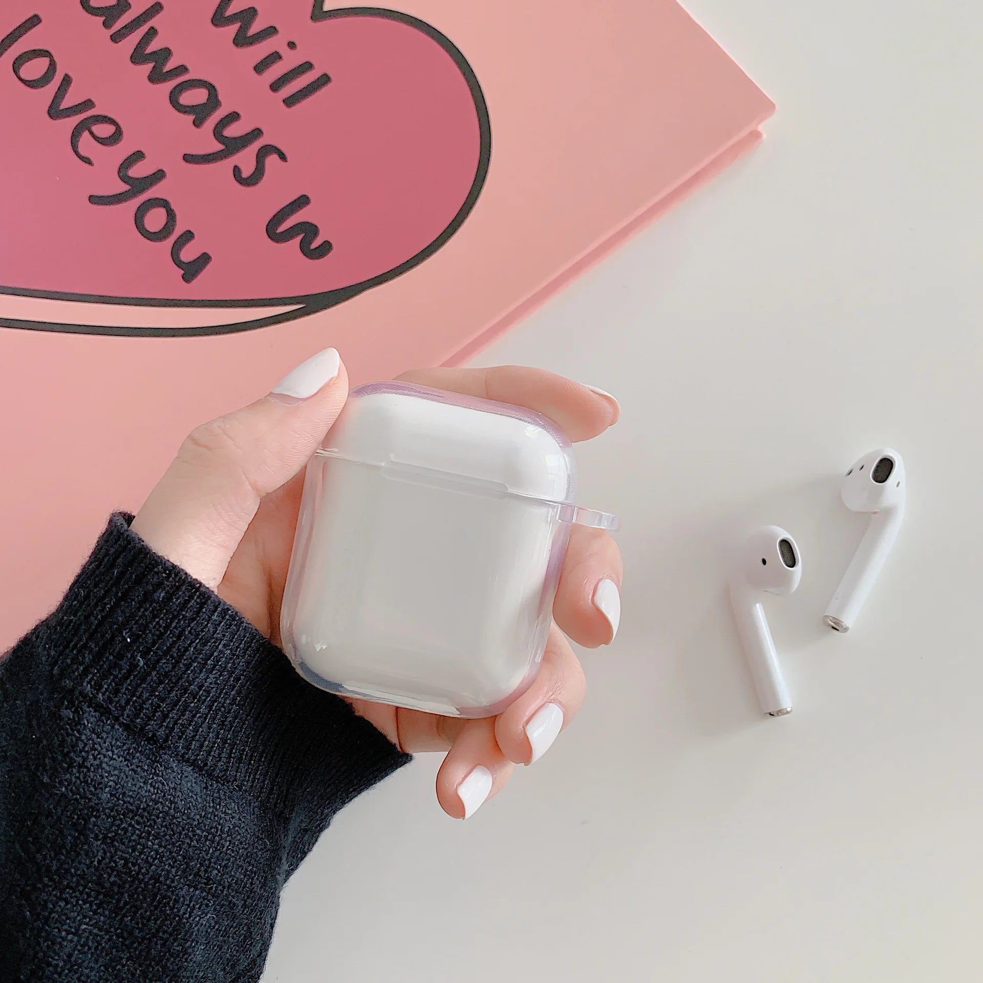Transparente Sakura Hülle für AirPods Pro 1 2 3 4