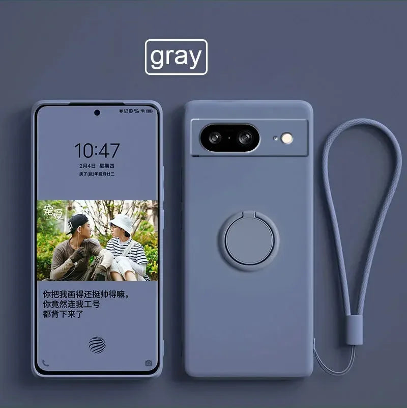 Pixel 8 9 Ringhalter Silikon Hülle