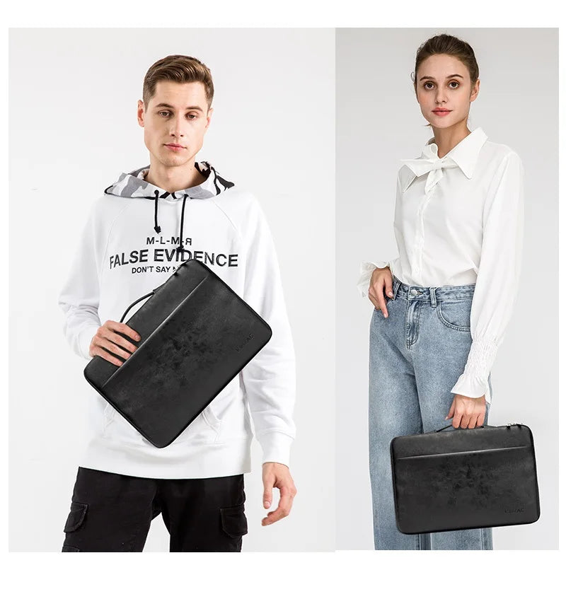 Kinmac PU-Leder Laptoptasche stoßfest für MacBook