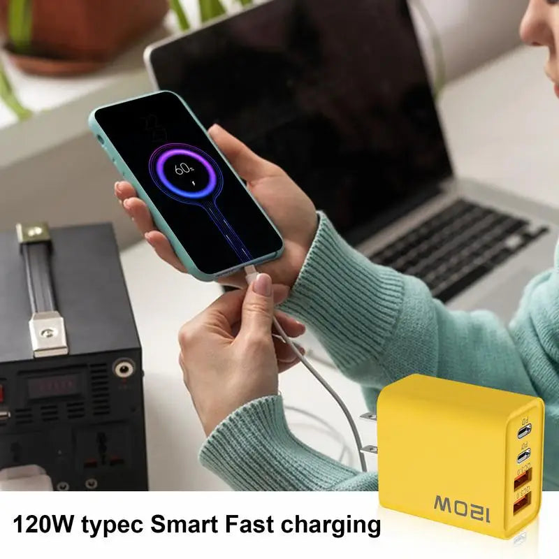 120W USB-Schnellladegerät mit 4 Anschlüssen