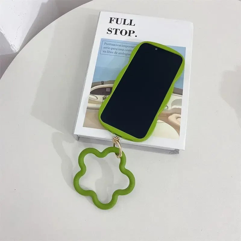 Silikon Armband Blumenmuster Lanyard Anti‑Fall