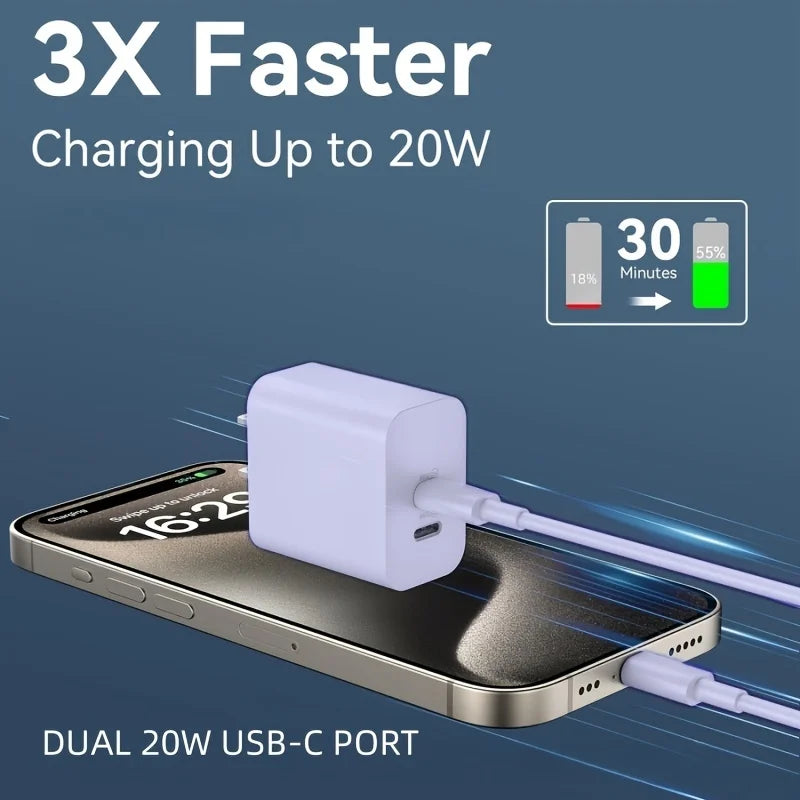 Schnellladegerät Dual-Port 20W+20W