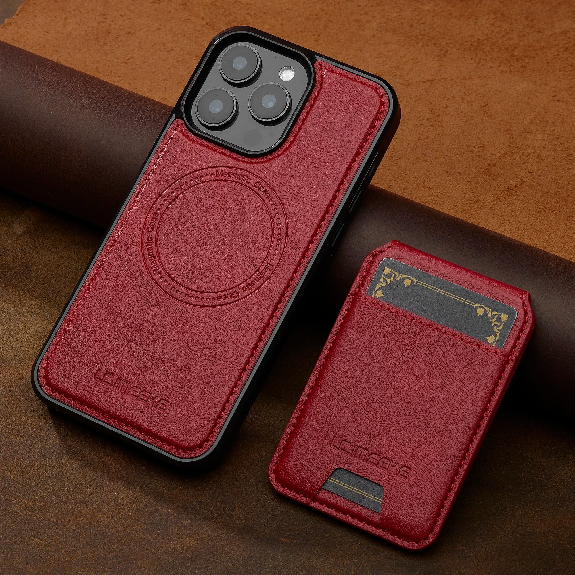 2-in-1 Lederhülle für iPhone 17 mit Kartenfach