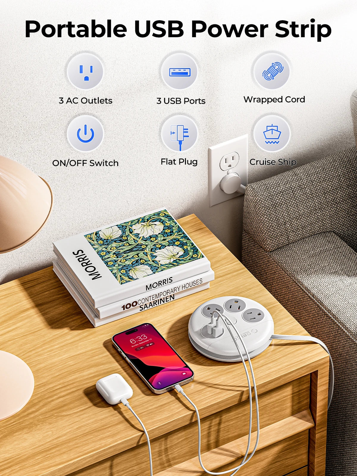 Steckdosenleiste Reiseadapter USB-C