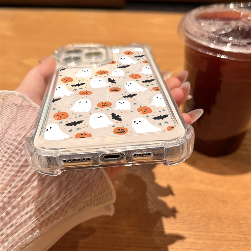 Cute Halloween pumpkin case for iPhone 17