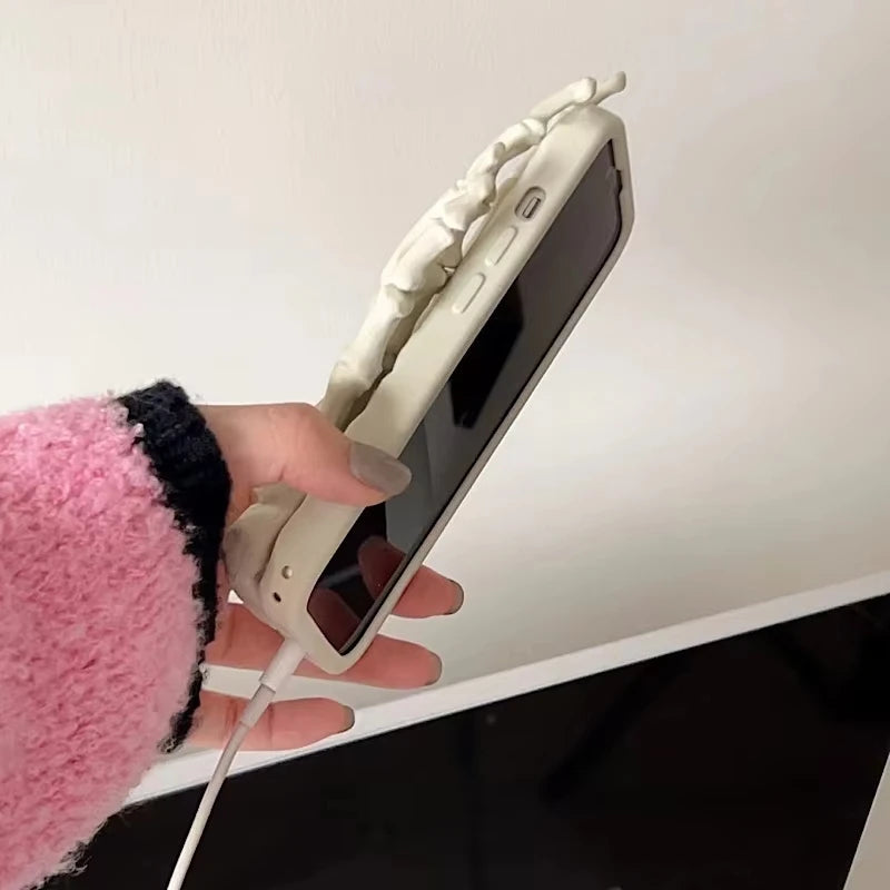 3D Schädel Silikonhülle für iPhone Halloween