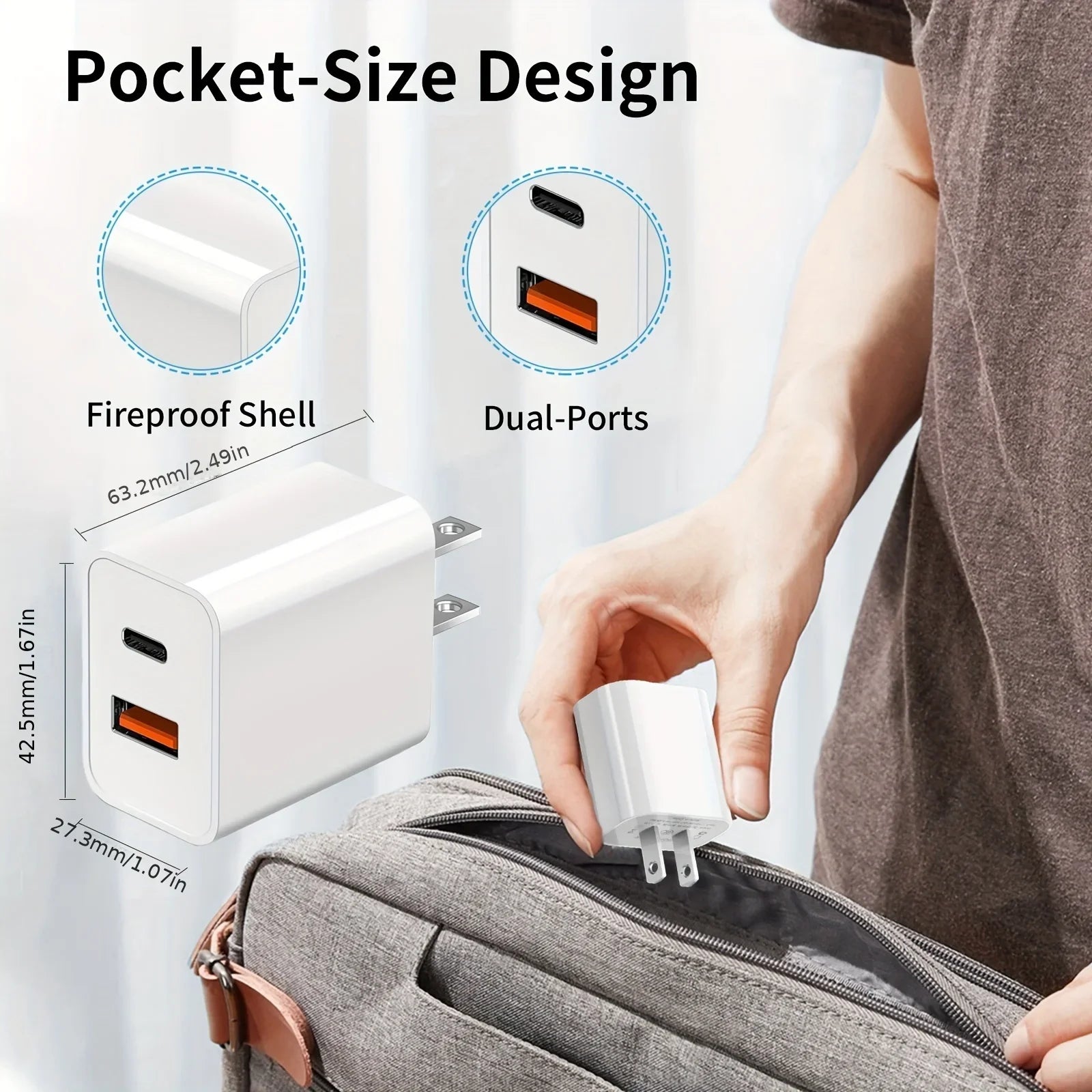 20W USB-C Schnellladegerät mit Kabel