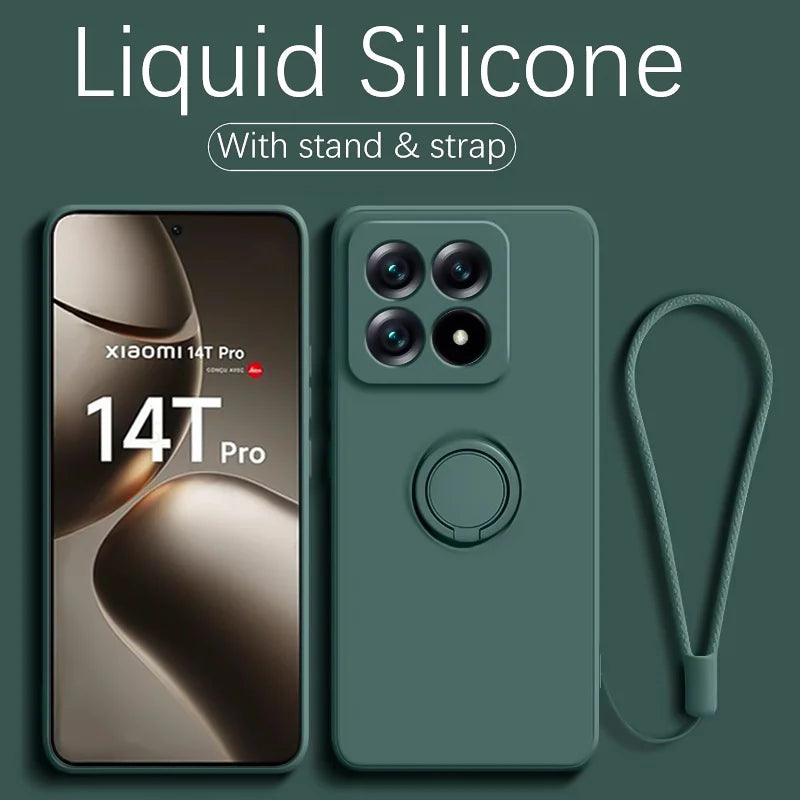 Silikonhülle mit Ringhalter für Xiaomi Mi-Serie