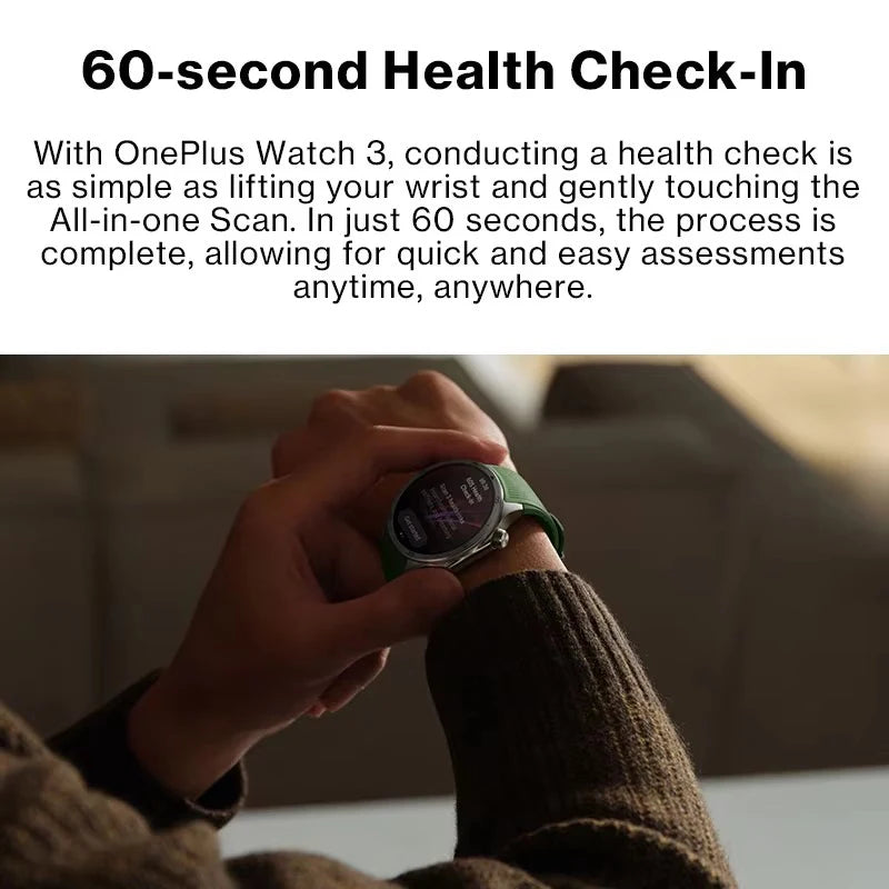 Smartwatch 3 mit GPS, AMOLED Display & Gesundheits & Fitnessfunktionen