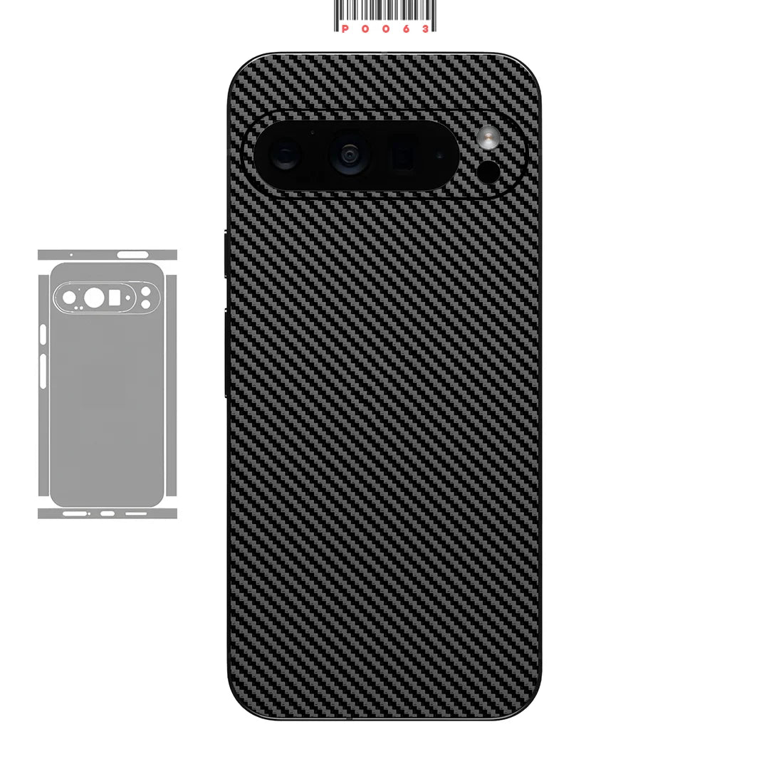 Kohlefaser Hautfolie für Pixel 9–7 Pro